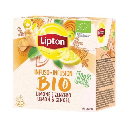 Lipton Bio Lemon and Ginger x 20 Pyramid Tea Bags (Loose)